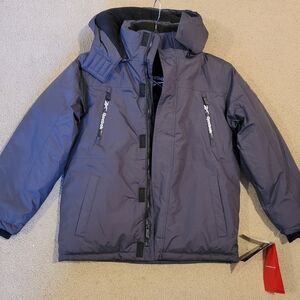 NWT Reebok Hooded Winter Jacket/Puffer Boys Sz M(10/12) Color Charcoal